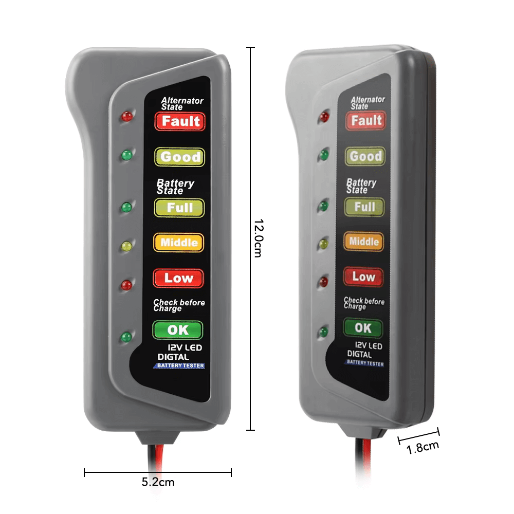 Akkumulátor teszter 12V - Autókhoz és Motorokhoz | Gyors és Pontos Mérés