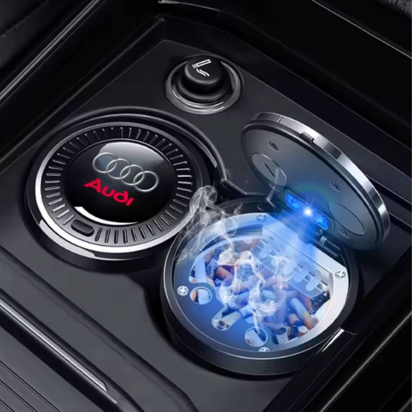 Audi autós tároló / hamutartó kis leddel