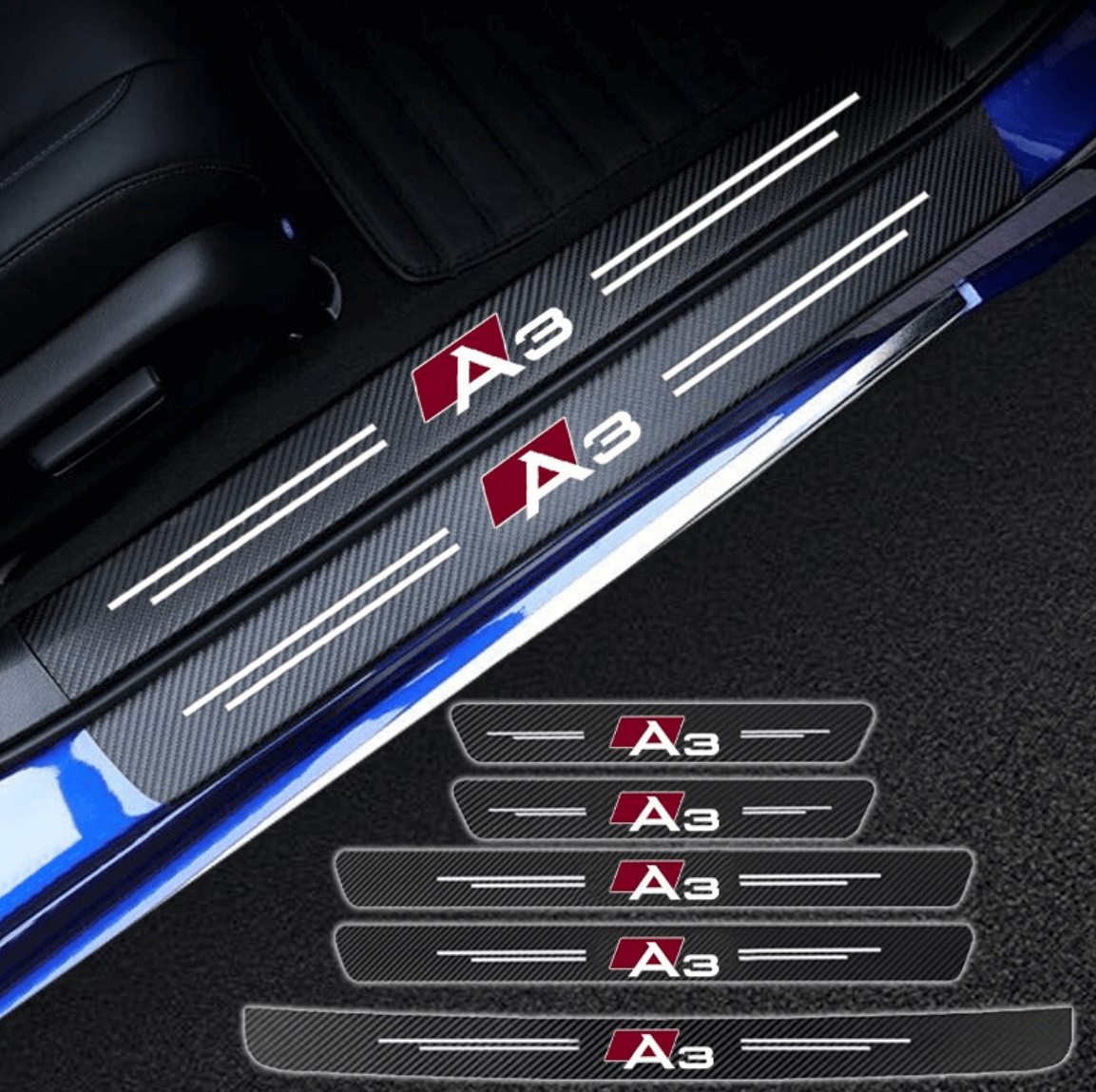 Audi A3 Sline küszöb matrica szett