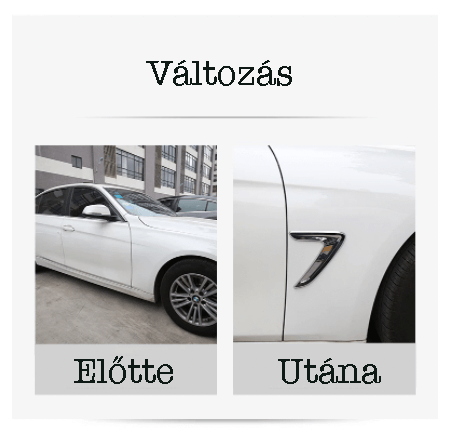 BMW-hez króm cápa kopoltyú sárvédőre