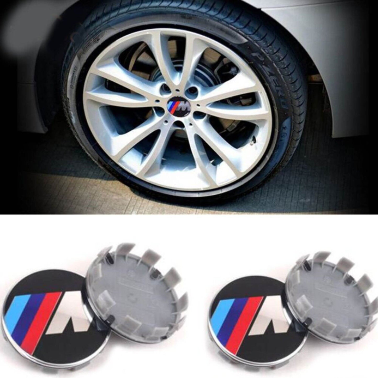 Bmw -hez M -es felni közép, kupak (68 mm) SZETTben