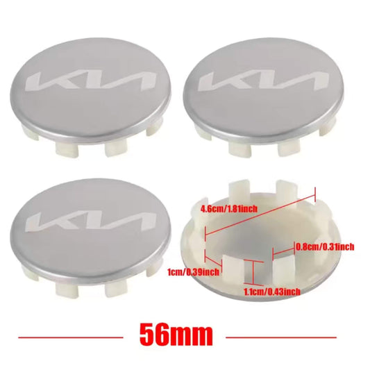 KIA alufelni kupak - ezüst - 56 mm
