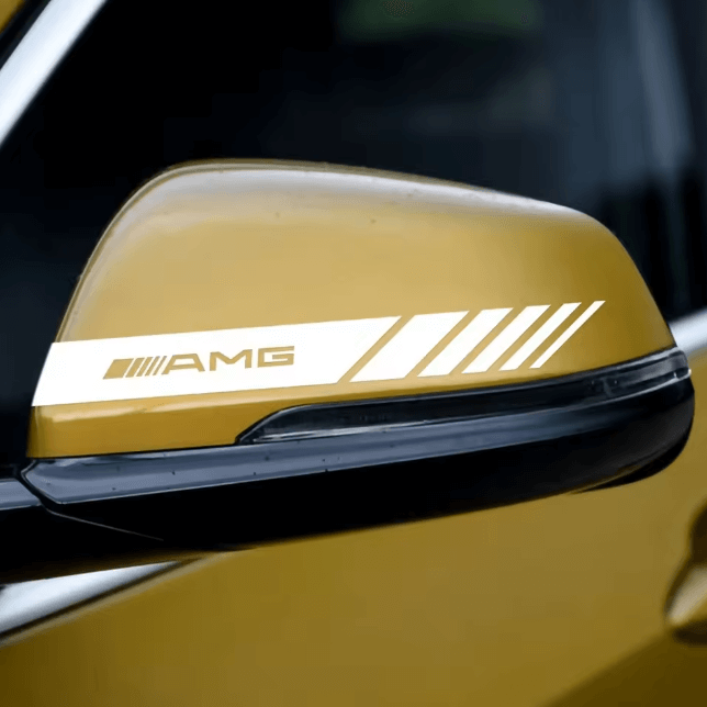 Mercedes AMG tükör matrica - fehér