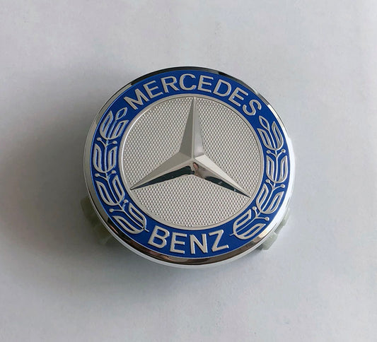 Mercedes -hez közép, (75 mm) SZETTben élénk kék-króm 1db