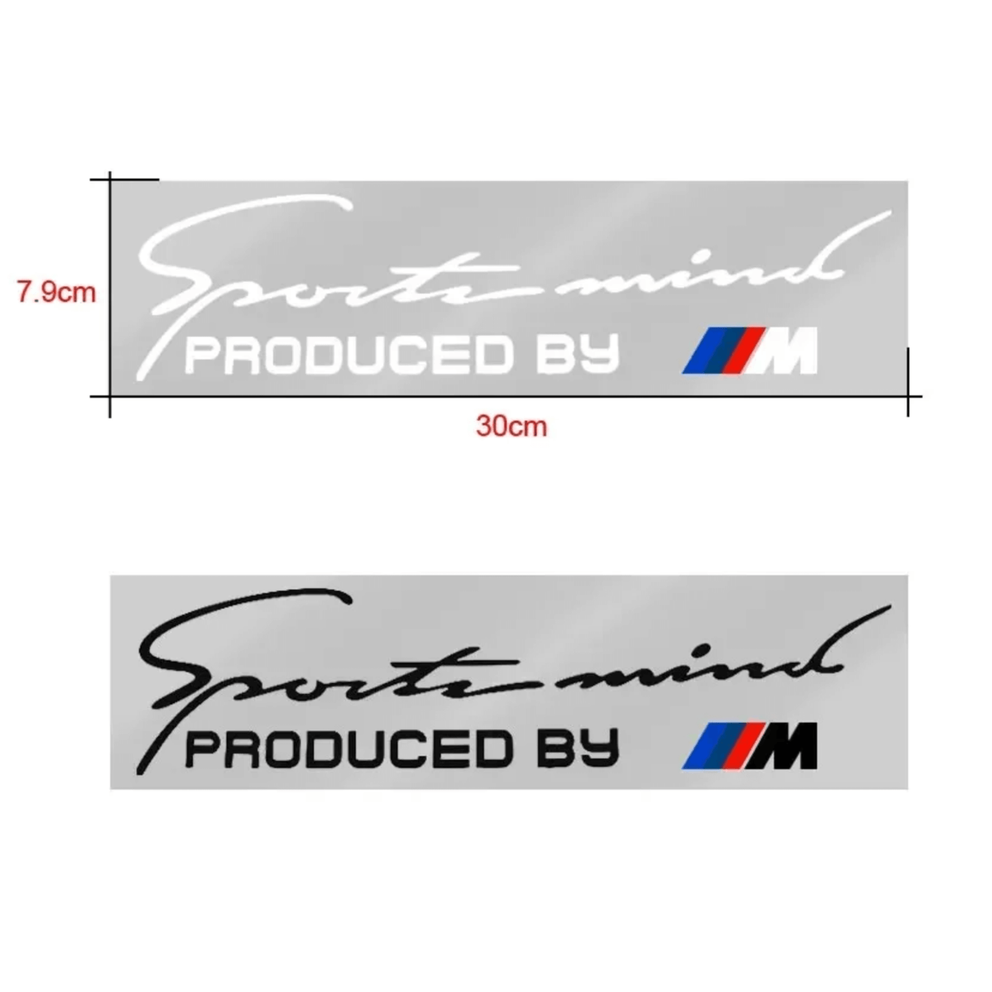 Produced by M Motorsport matrica - fehér