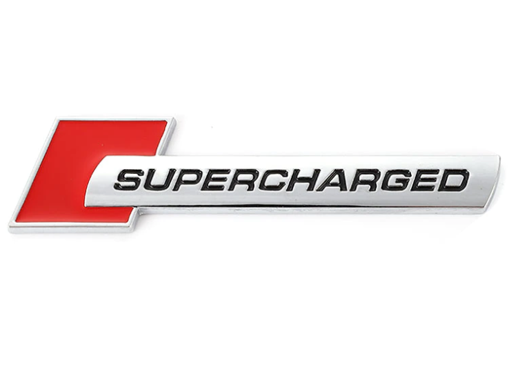 Supercharged Audi sárvédő felirat