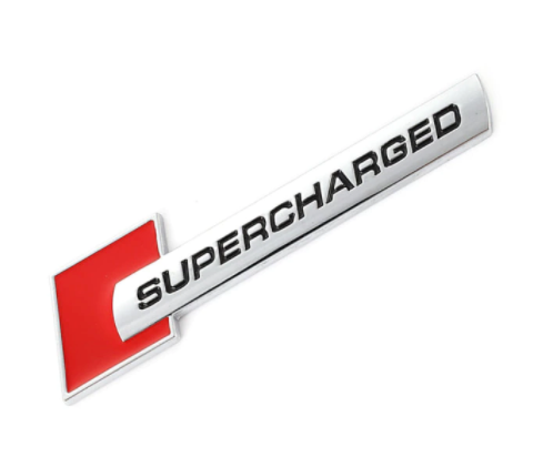Supercharged Audi sárvédő felirat
