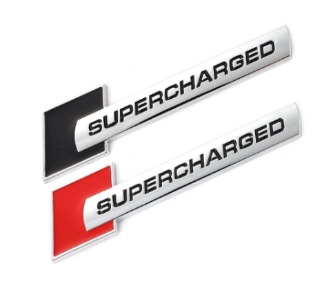 Supercharged Audi sárvédő felirat