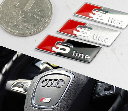 Audi hoz S-line jelzés - ezüst színben