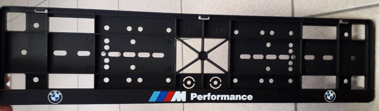 BMW -hez M Performance rendszám keret, tartó