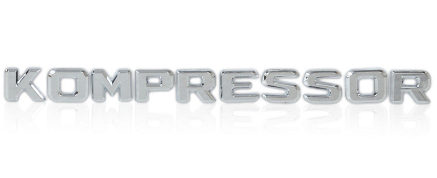 Mercedes -hez KOMPRESSOR felirat, jelzés