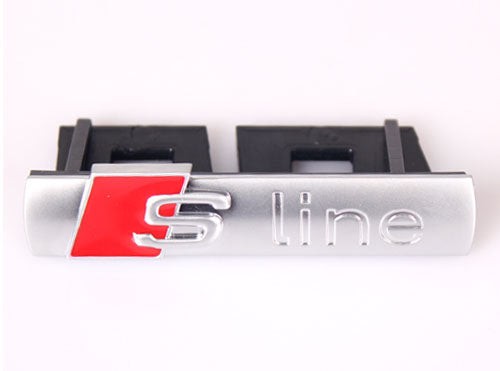 Audihoz S-line grill rács embléma - matt ezüst