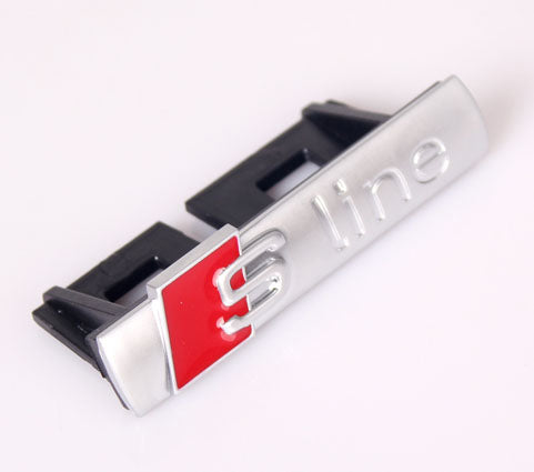 Audihoz S-line grill rács embléma - matt ezüst