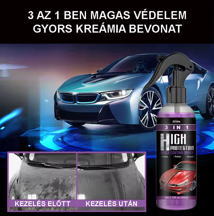 3 az 1-ben auto keramia bevonat nano spray 100ml