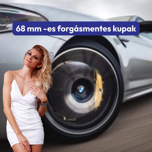 Forgásmentes BMW alufelni közép kupak szett 68mm