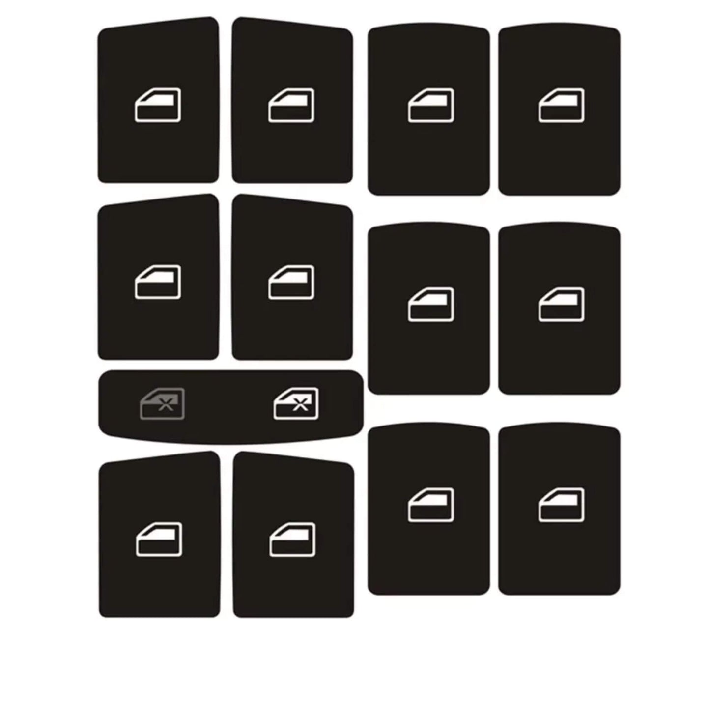 Audi A3 8P (2004–2008) rádió / klíma / fényszóró gomb javító matrica szett