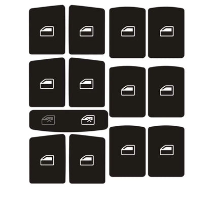 Audi A3 8P (2004–2008) rádió / klíma / fényszóró gomb javító matrica szett