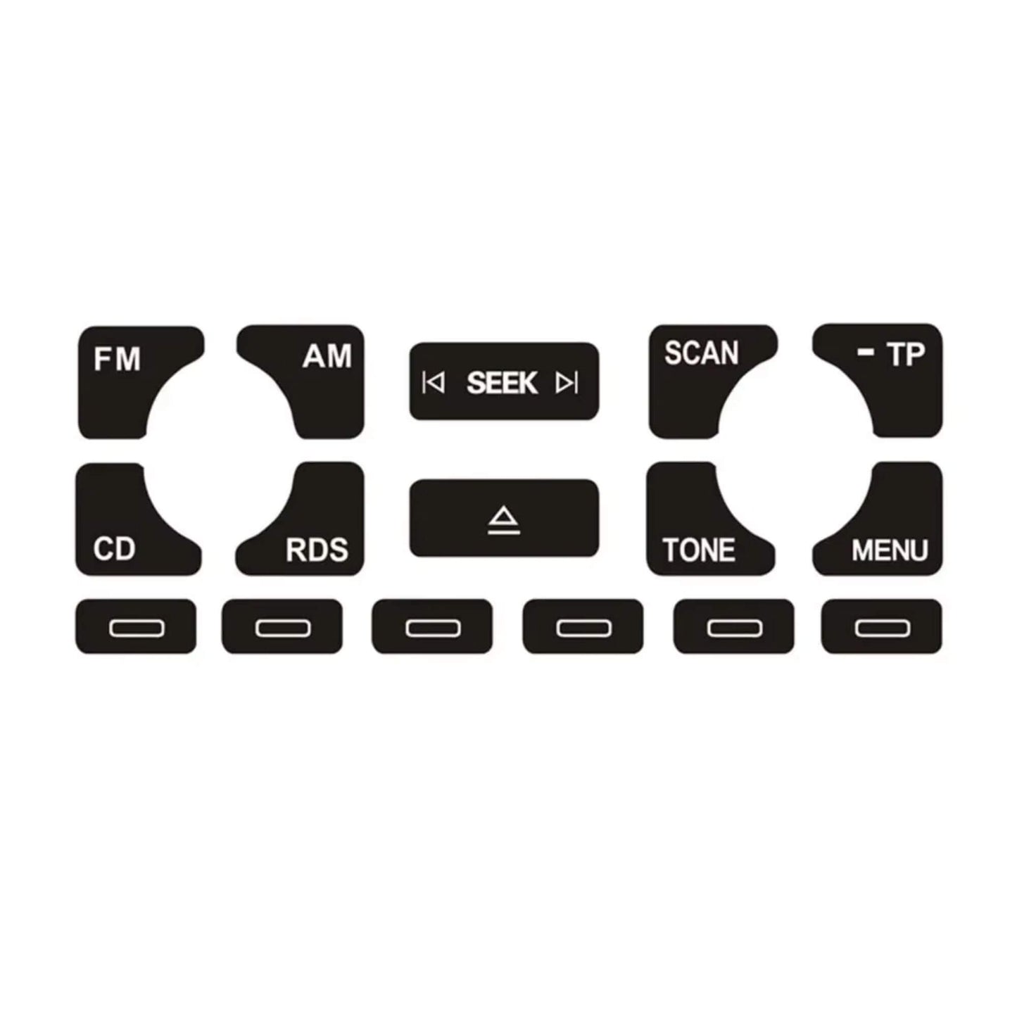 Audi A3 8P (2004–2008) rádió / klíma / fényszóró gomb javító matrica szett