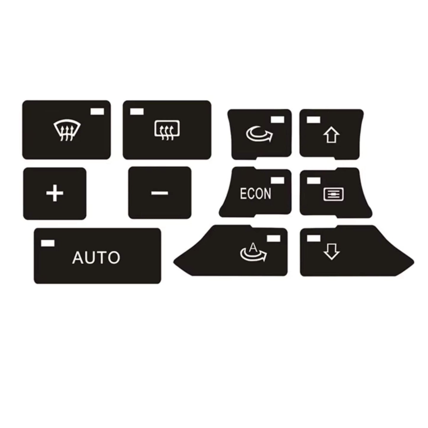 Audi A3 8P (2004–2008) rádió / klíma / fényszóró gomb javító matrica szett