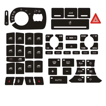 Audi A3 8P (2004–2008) rádió / klíma / fényszóró gomb javító matrica szett