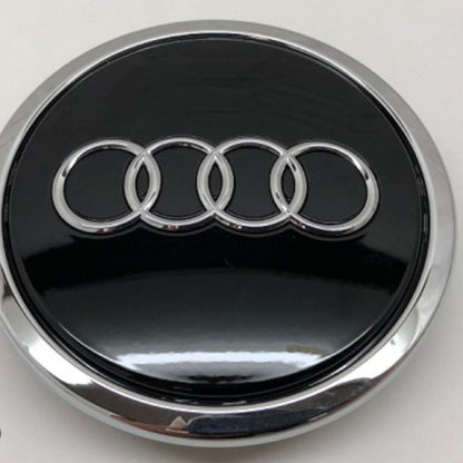 Audi alufelni közép kupak szett – Fekete / Króm (4B0 601 170A, 69 mm)