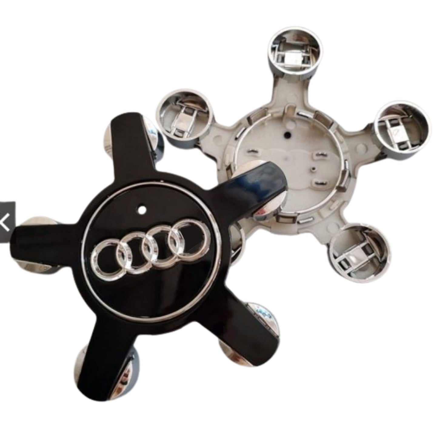 Audi -s csillag alufelni közép FÉNYES fekete 4F0601165