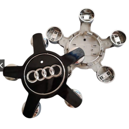 Audi -s csillag alufelni közép FÉNYES fekete 4F0601165