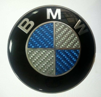 BMW -s KÉK-FEHÉR CARBON ( karbon ) embléma (74mm)