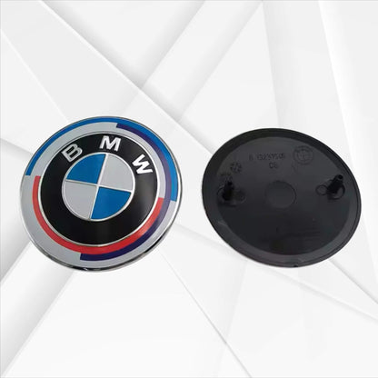 BMW embléma / jel 82mm 50. évfordulós kék fehér piros