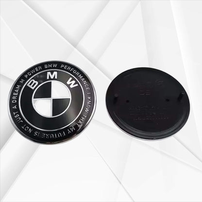 BMW embléma / jel 82mm fekete 50 éves jubileumi