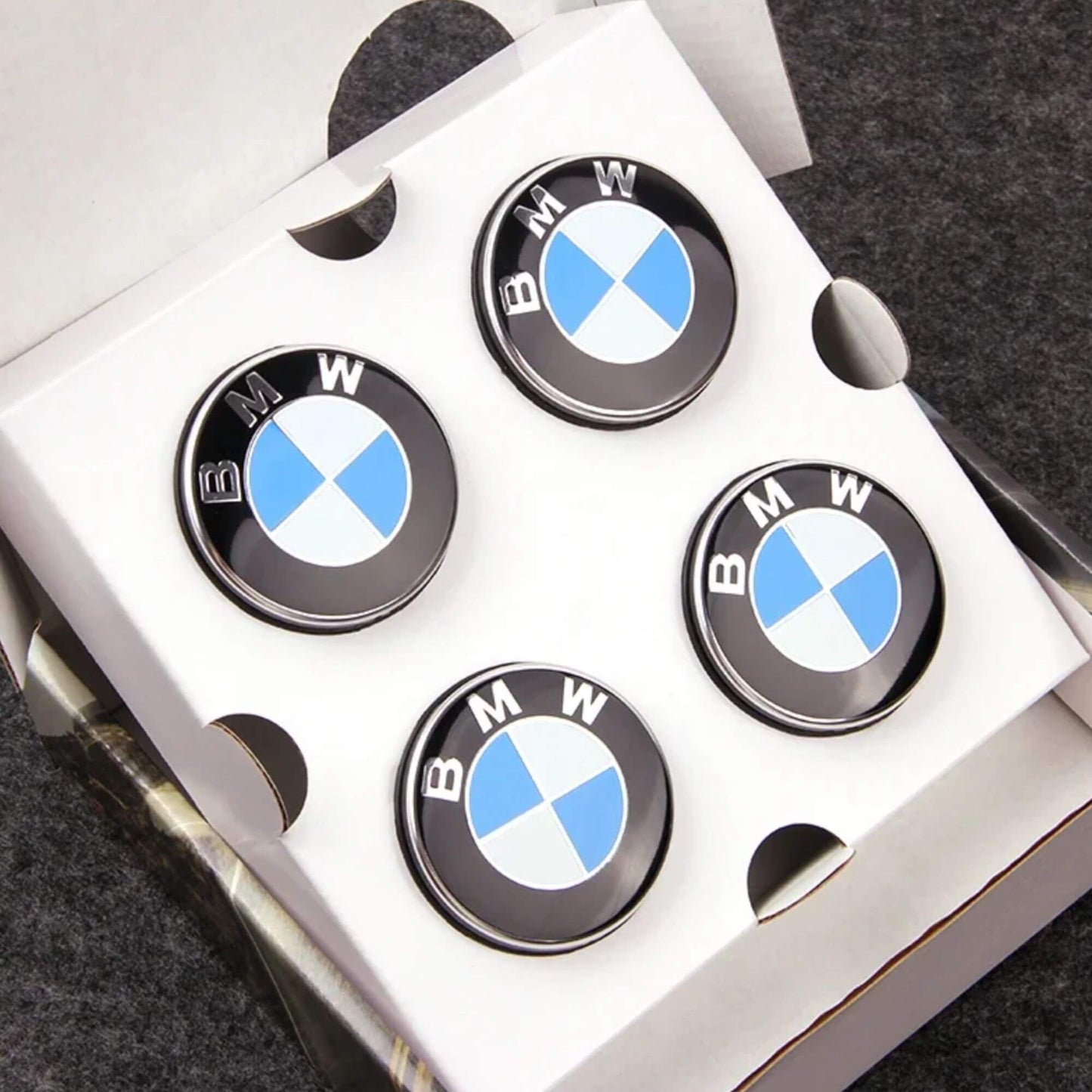 Forgásmentes BMW alufelni közép kupak szett 68mm