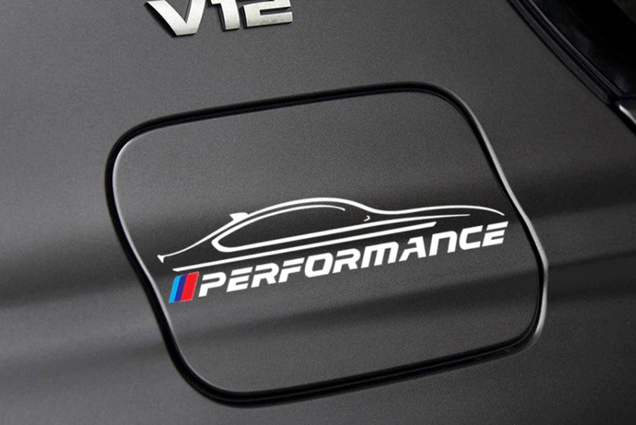 M Performance tankfedél matrica- ezüst