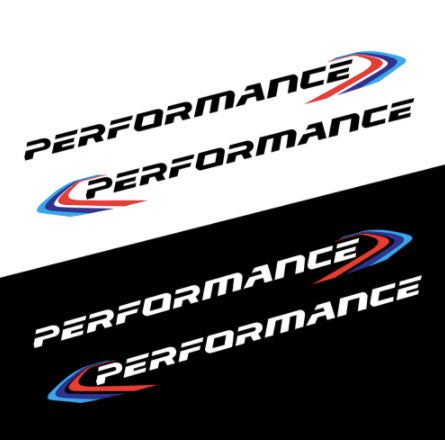 M-es Performance szélvédő üveg első / hátsó matrica