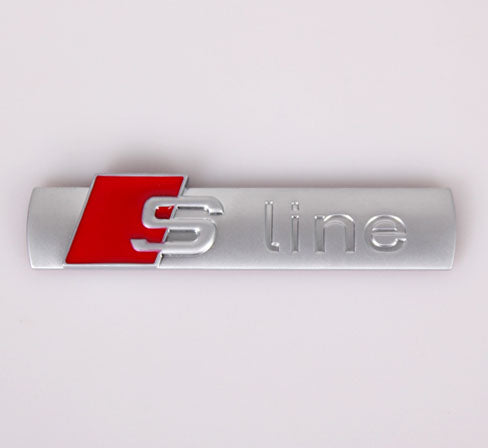 Audihoz S-line embléma - matt ezüst