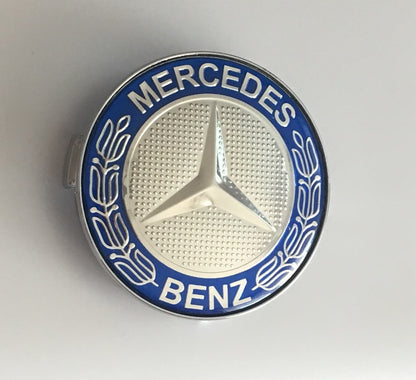 Mercedes -hez közép, (60 mm) SZETTben élénk kék-króm