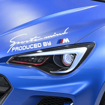 Produced by M Motorsport matrica - fehér
