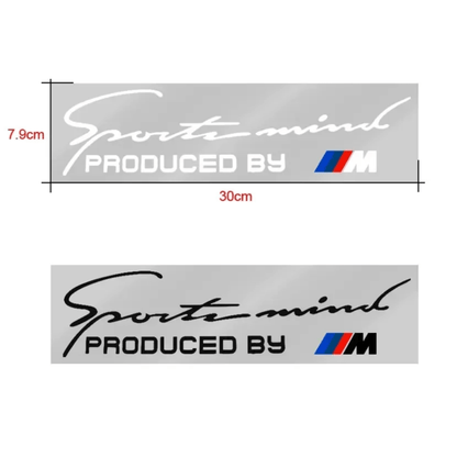 Produced by M Motorsport matrica - fehér