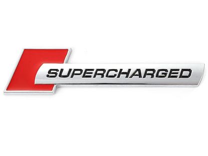 Supercharged Audi sárvédő felirat