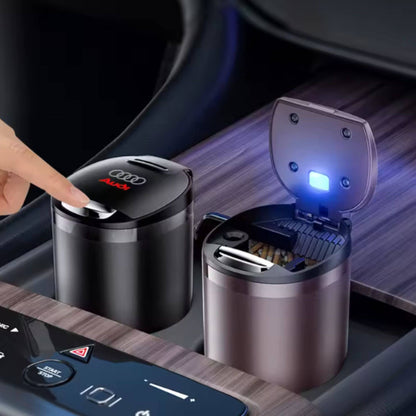Elegáns Audi -s autós tároló / hamutartó kis leddel - FEKETE