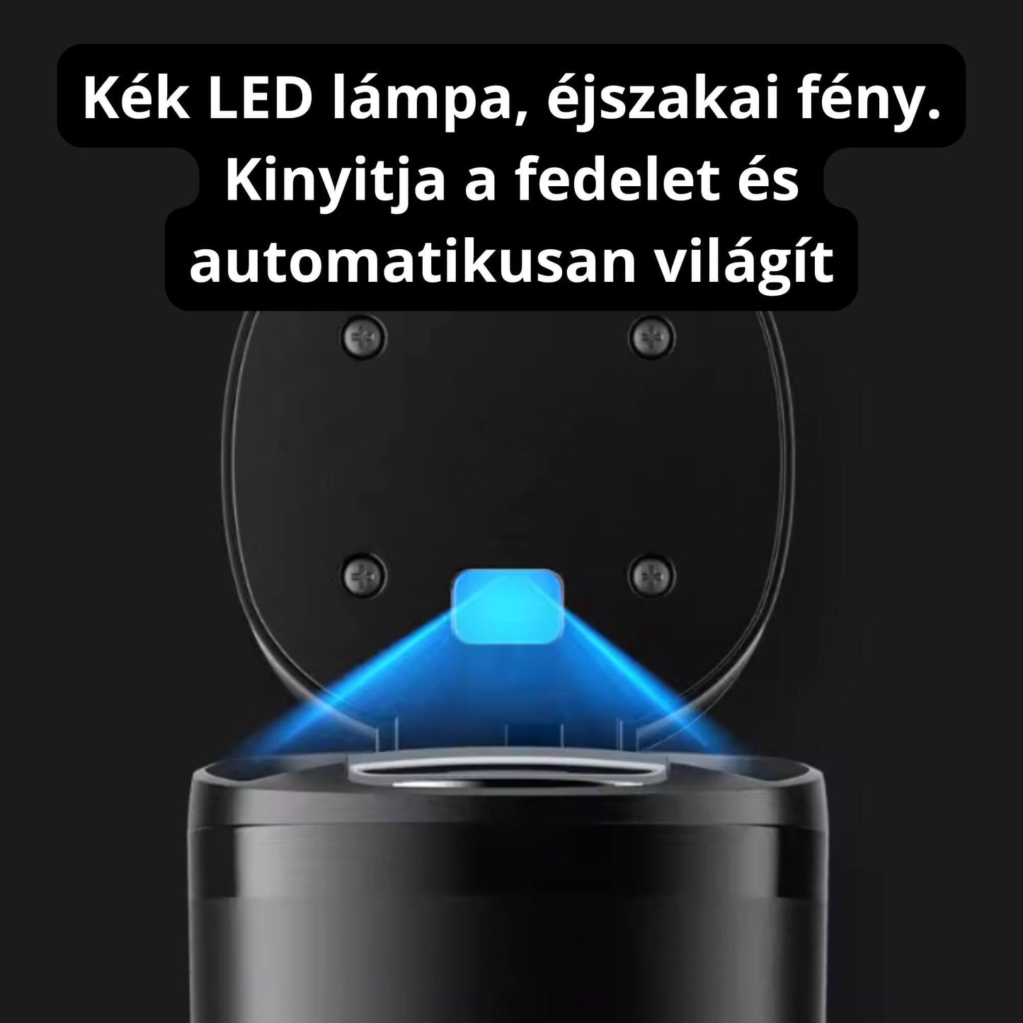 Elegáns Audi -s autós tároló / hamutartó kis leddel - FEKETE