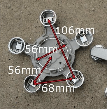Audi -s csillag alufelni közép fekete 4F0601165