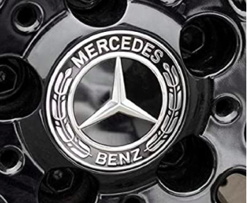 Mercedes -hez felni közép, kupak (75 mm) SZETTben új típusú / fekete